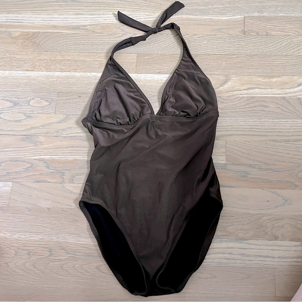 Nautica One Piece Halter Tie Swimsuit. Size 8.